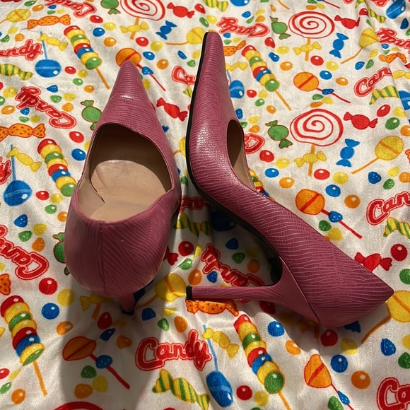 Aldo pink crocodile pattern pointed heels - Picture 5 of 7